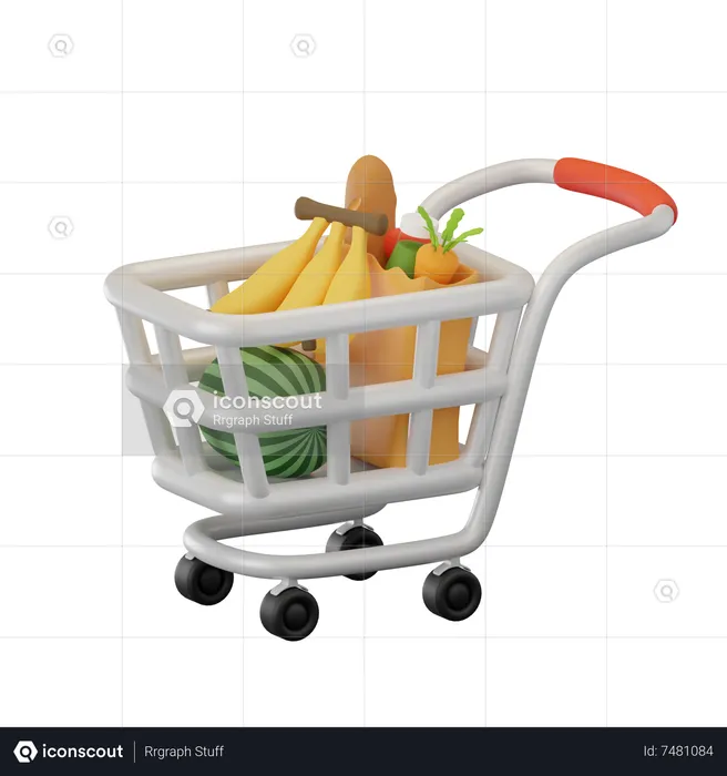 Carrito de supermercado  3D Icon