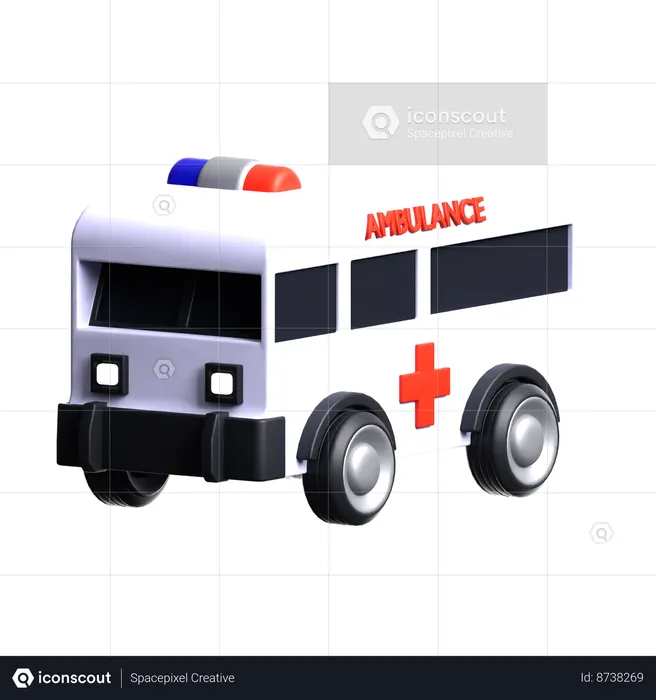 Carro Ambulância  3D Icon