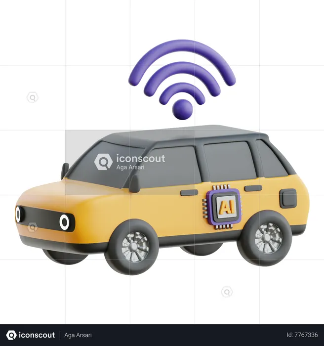 Carro autônomo  3D Icon