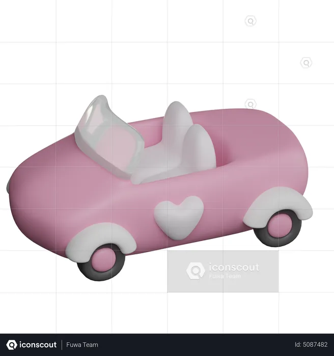 Carro de casamento  3D Icon