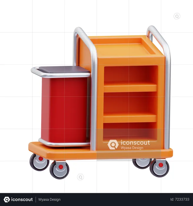 Carro de mucama  3D Icon