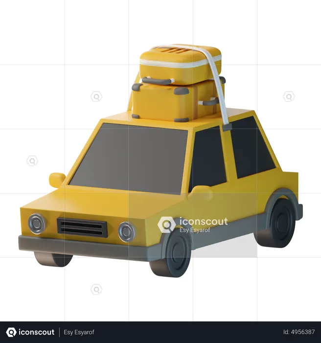 Carro de viagem  3D Icon