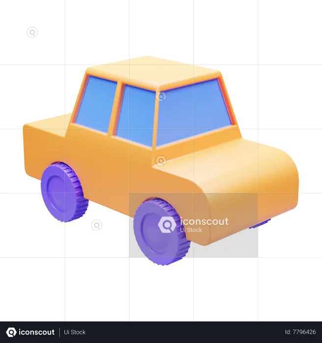 Carro de viagem  3D Icon