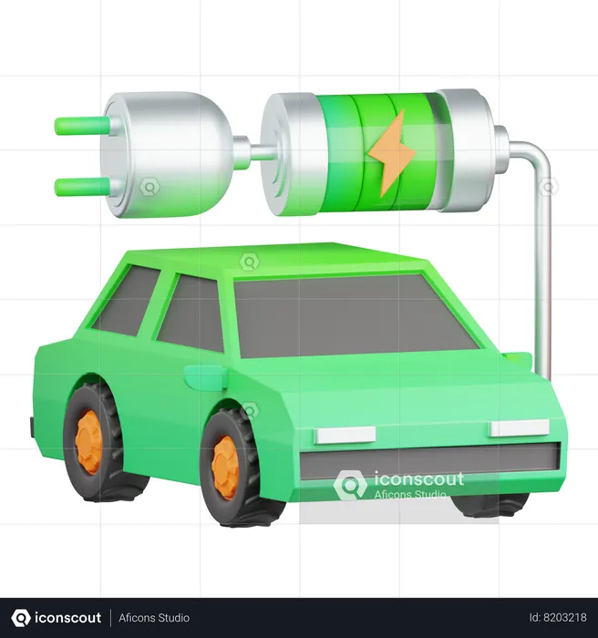 Carro elétrico  3D Icon