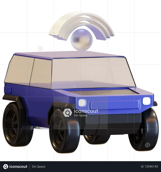 Carro inteligente  3D Icon