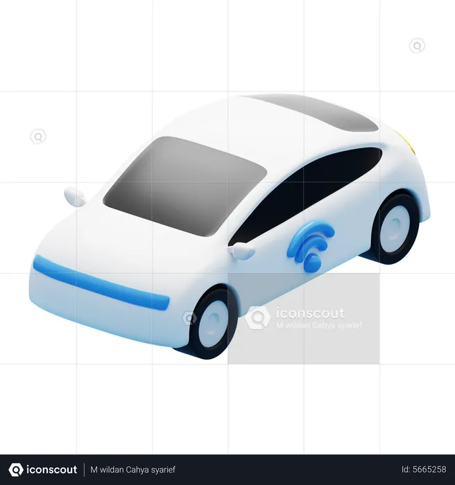 Carro inteligente  3D Icon