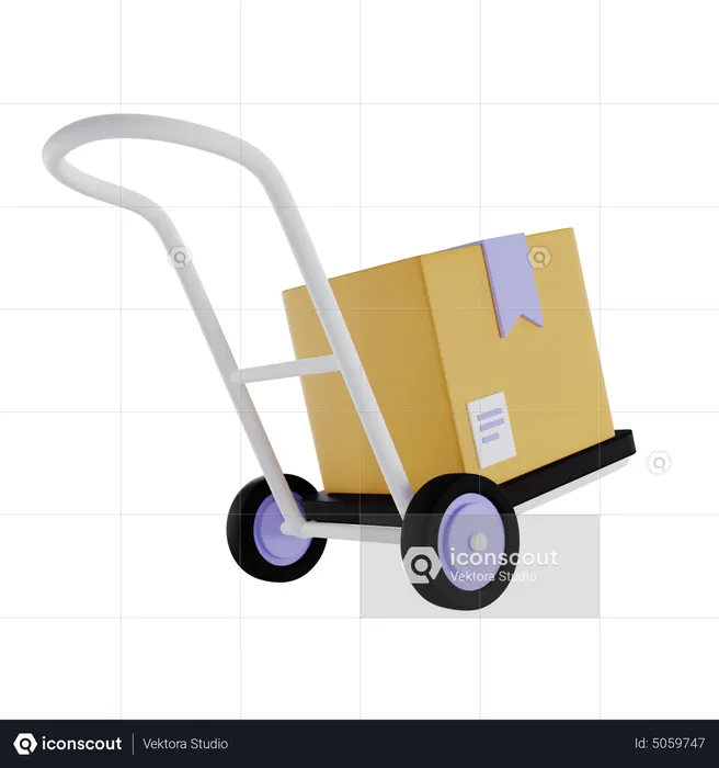 Carro logístico  3D Icon