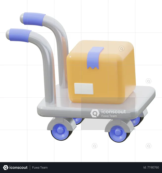 Carro de paquetes  3D Icon