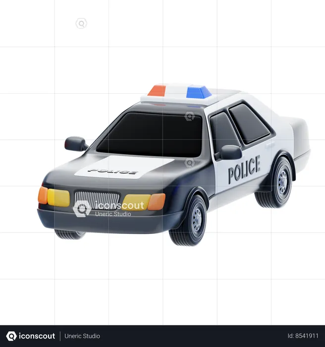 Carro da polícia  3D Icon