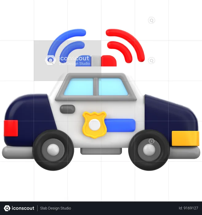 Carro da polícia  3D Icon