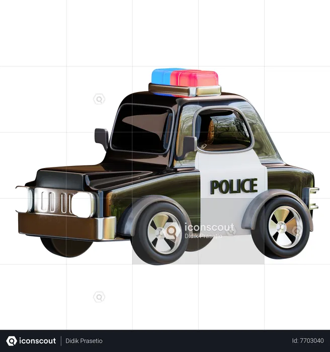 Carro da polícia  3D Icon