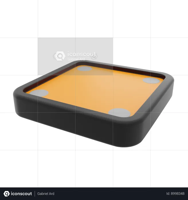 Carrom Board  3D Icon