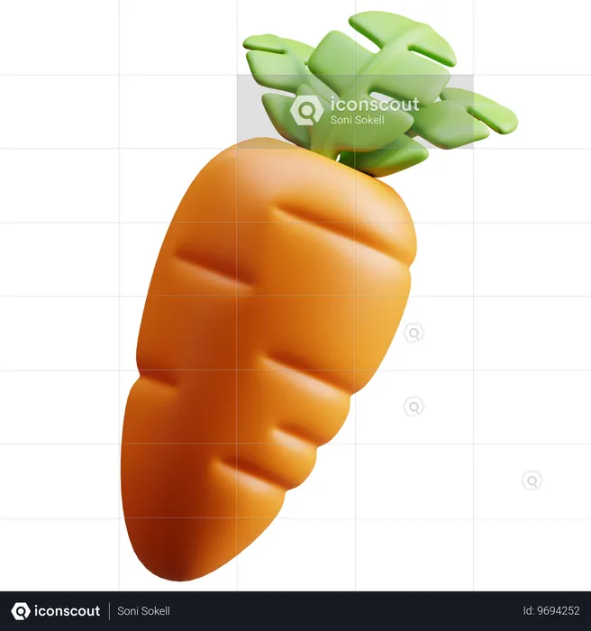 당근  3D Icon