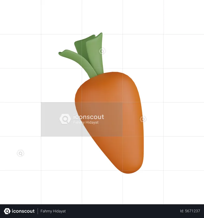 Carrot  3D Icon