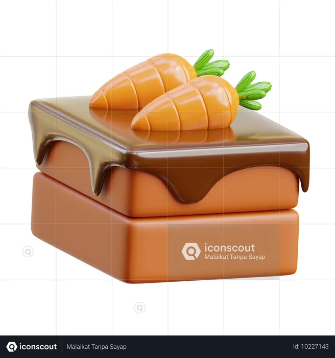 Carrot cake  3D Icon