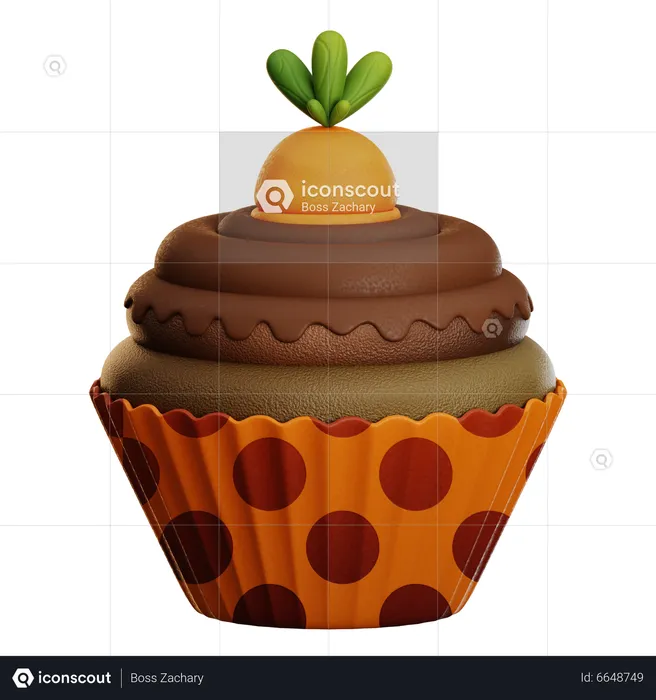 Carrot Cupcakes  3D Icon