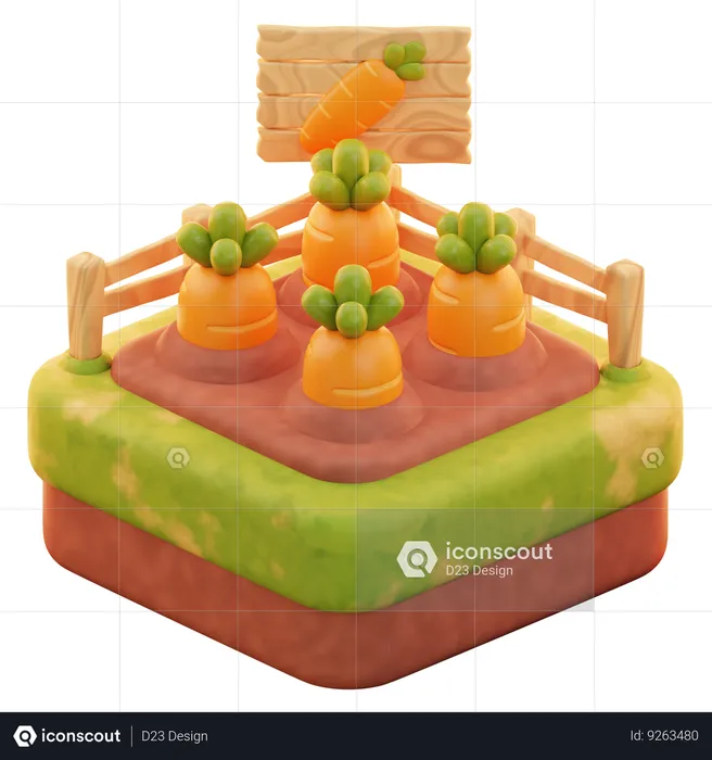 Carrot Farm  3D Icon