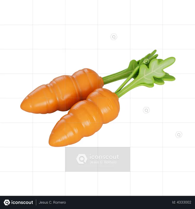 Carrots  3D Illustration