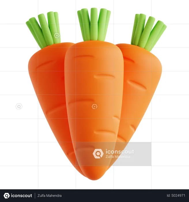 Carrots  3D Icon