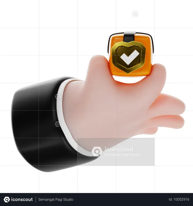 Carrying Package Hand Gesture  3D Icon