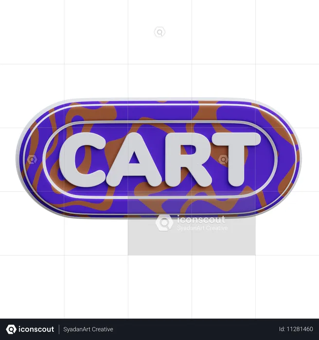 Cart Button  3D Icon