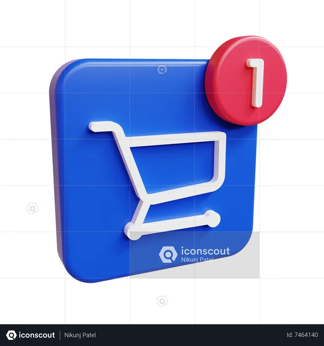 Cart Notification  3D Icon