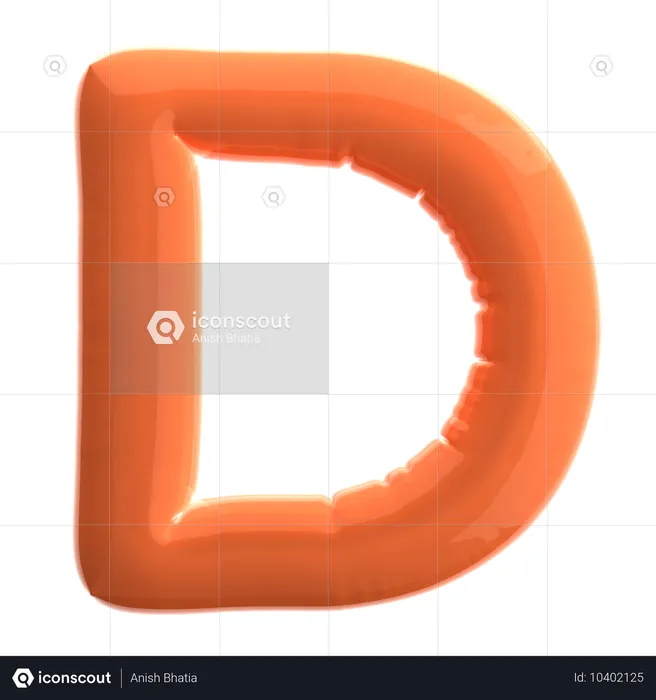 Letra d  3D Icon