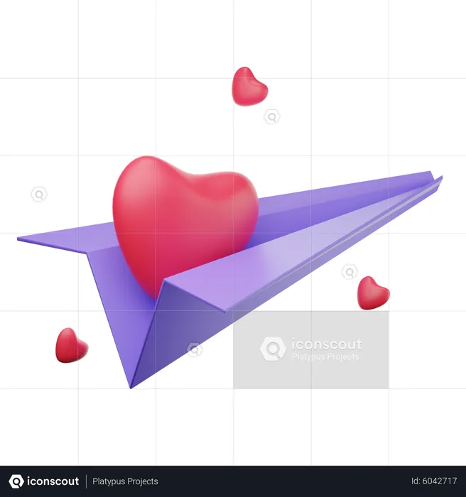 Carta de amor  3D Icon