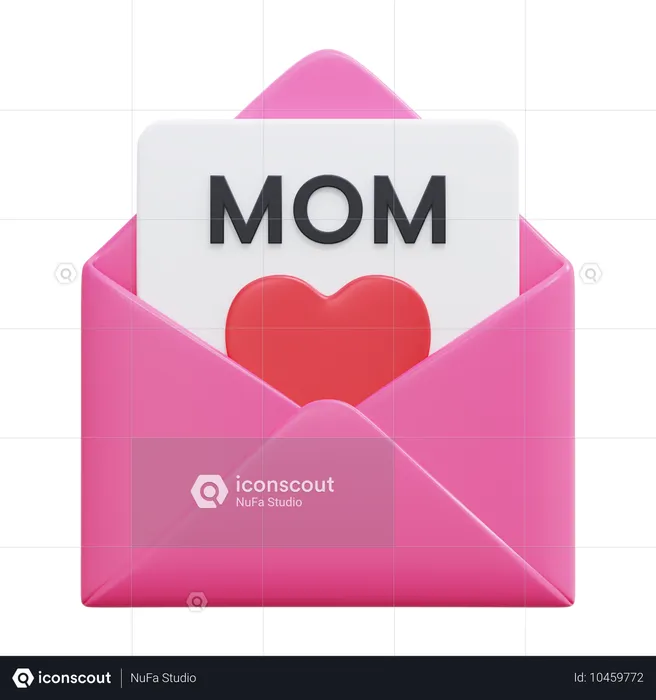 Carta del dia de la madre  3D Icon