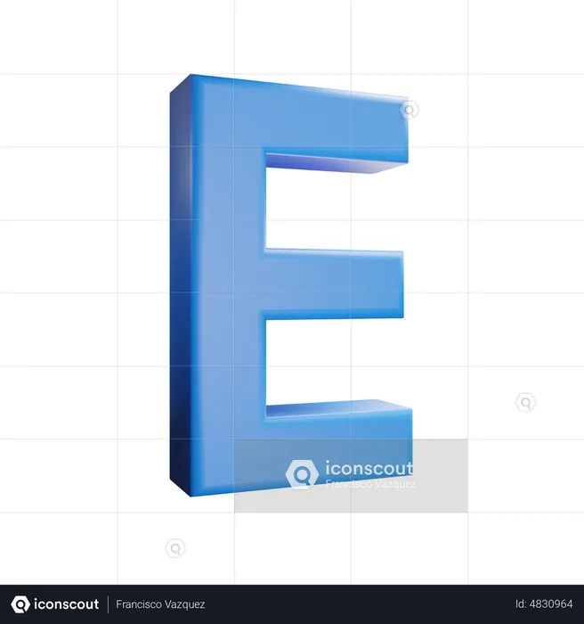 E carta  3D Icon