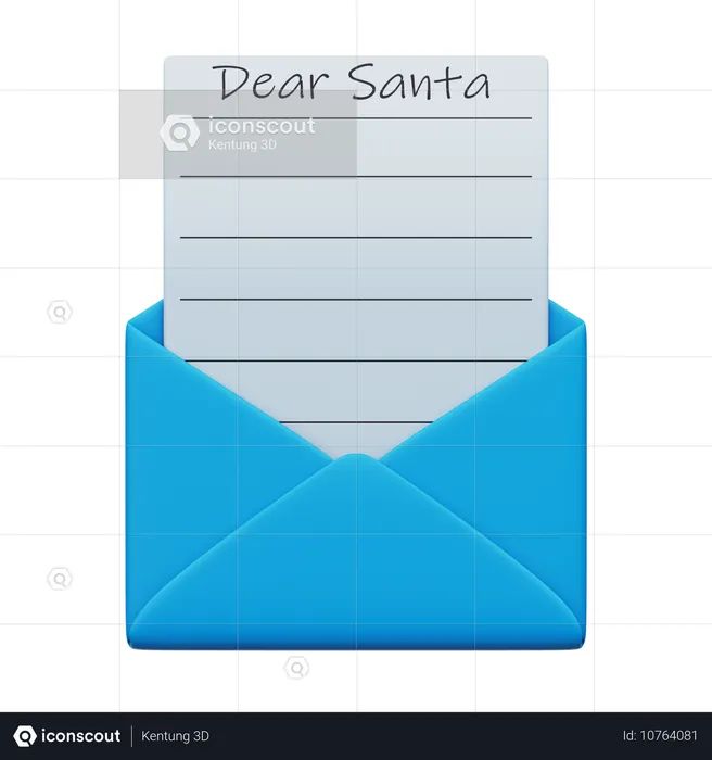 Carta para o Papai Noel  3D Icon