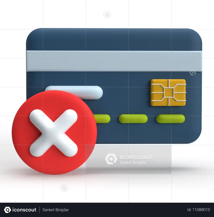 Cancelar cartão  3D Icon