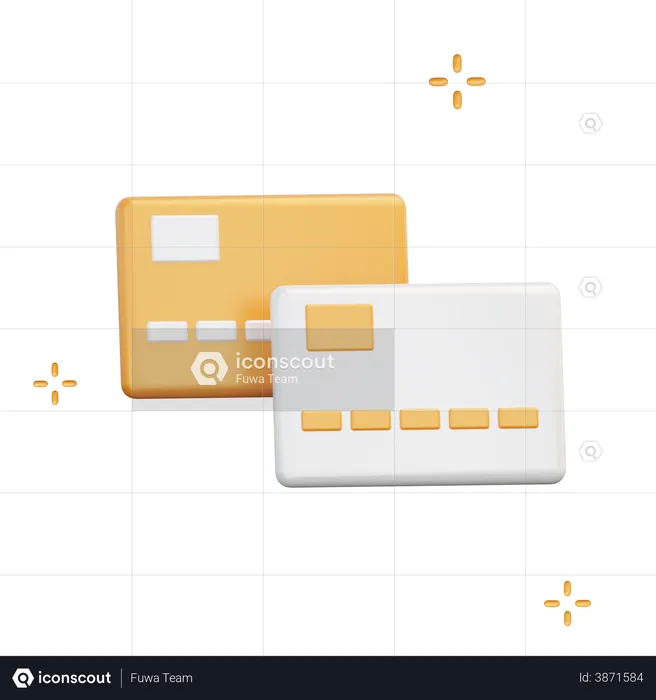 Cartão de débito  3D Illustration