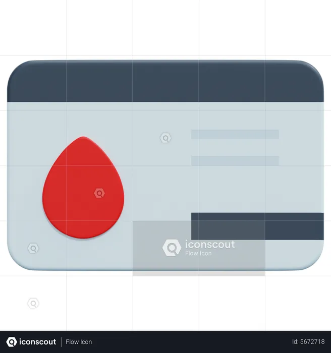 Cartão de doador de sangue  3D Icon