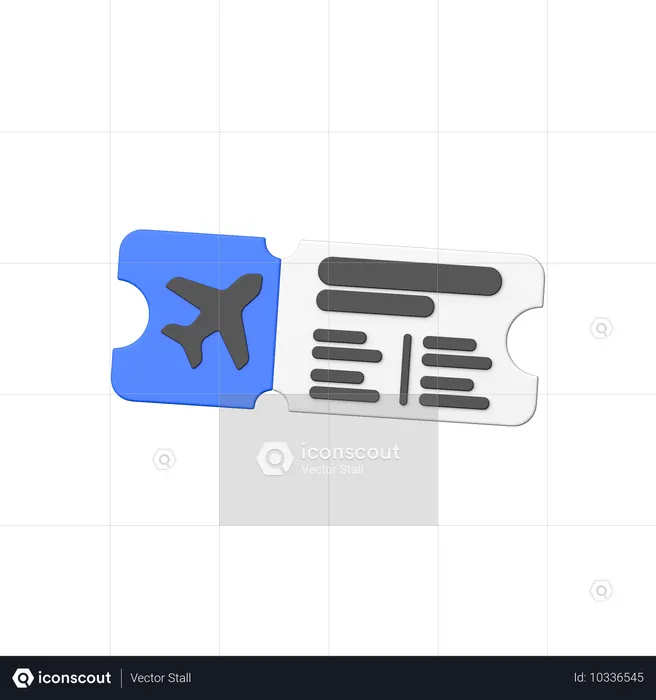 Cartão de embarque  3D Icon