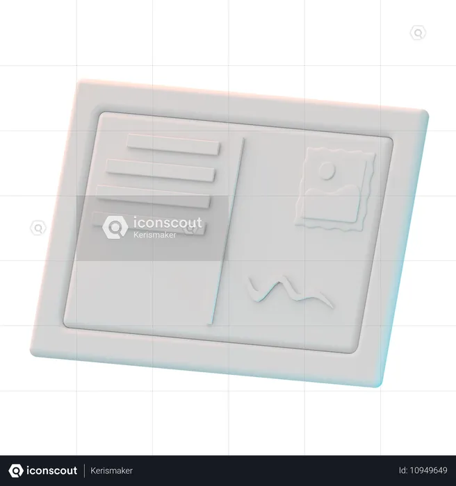 Cartão postal  3D Icon