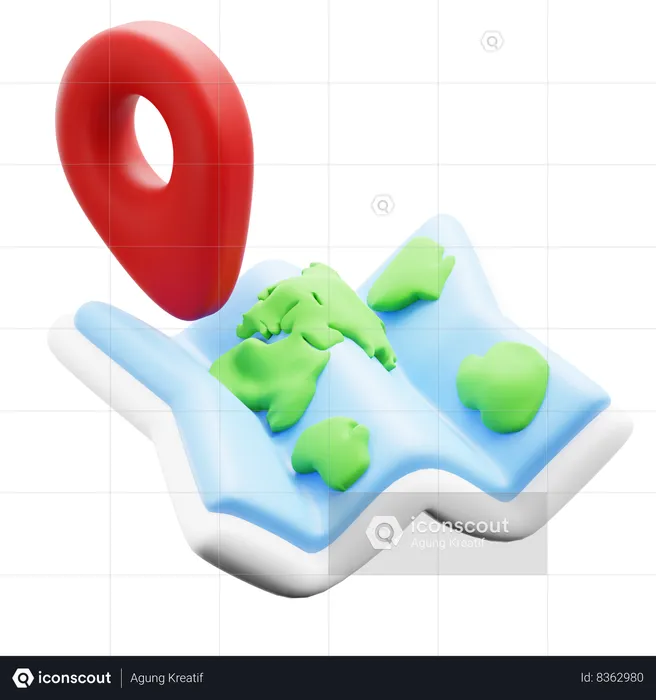 Carte  3D Icon