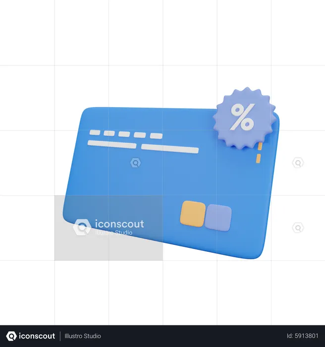 Carte avec réduction  3D Icon