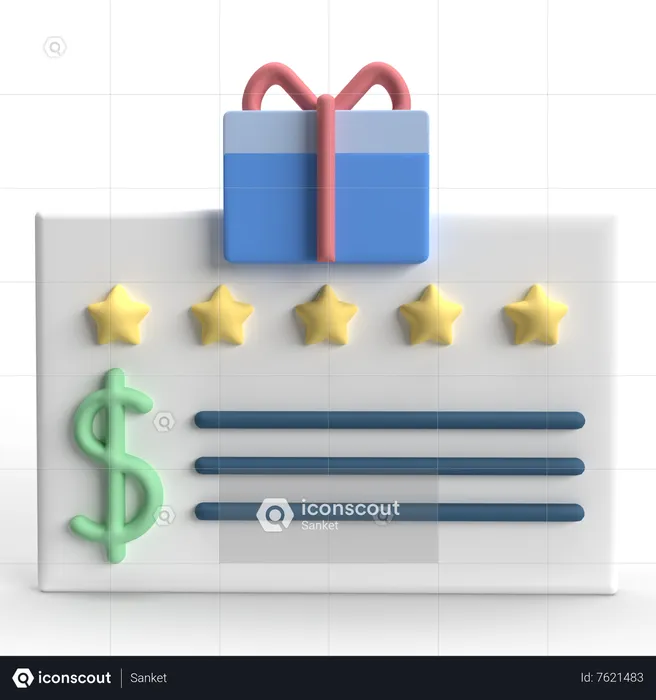 Carte cadeau  3D Icon