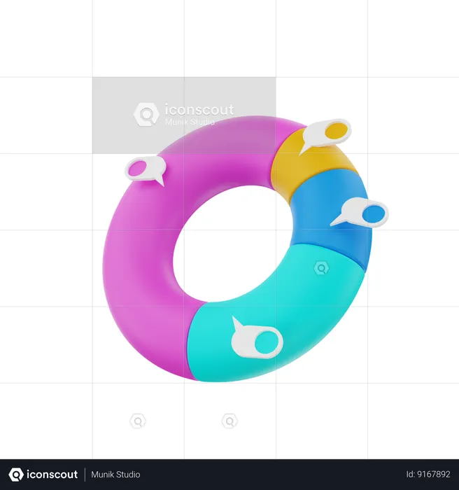 Diagramme circulaire  3D Icon