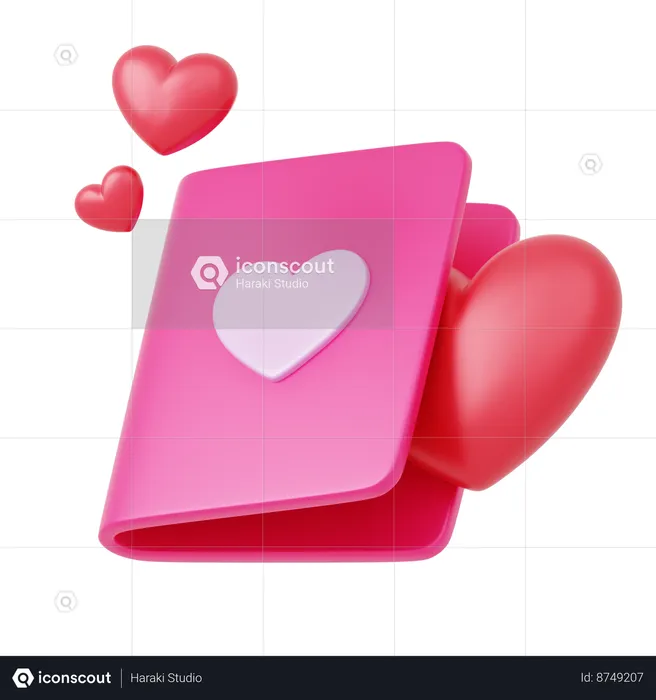 Carte d'amour  3D Icon