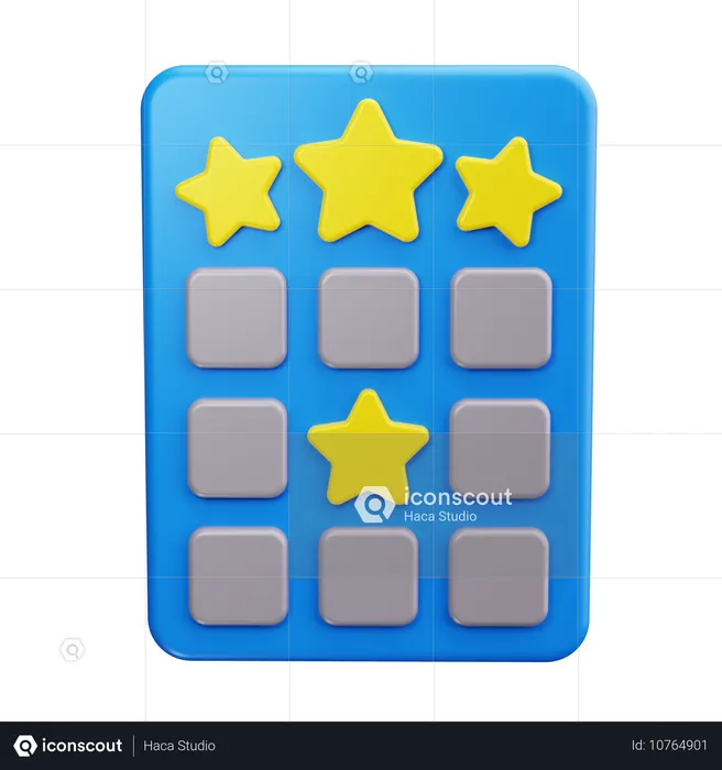 Carte de bingo  3D Icon