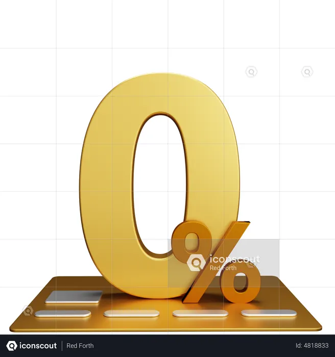 Carte de crédit en or  3D Icon