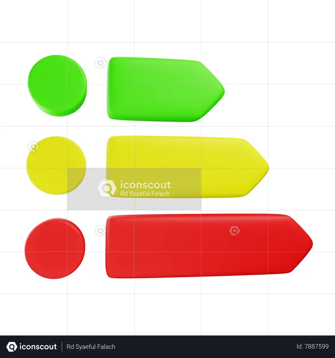 Diagramme de direction  3D Icon