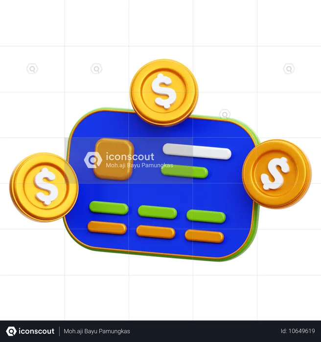 Carte bancaire  3D Icon