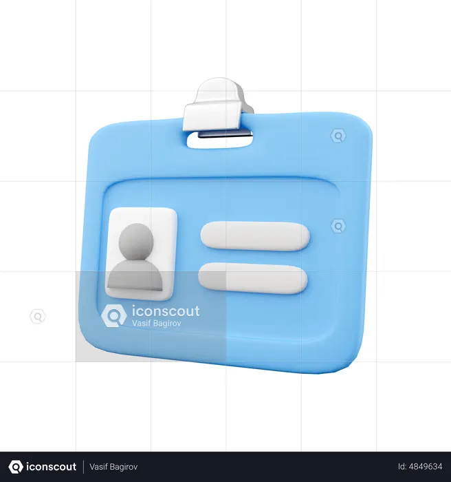 Carte d'identité  3D Icon