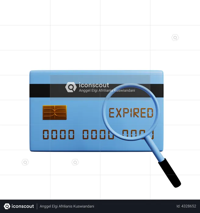 Carte expirée  3D Illustration