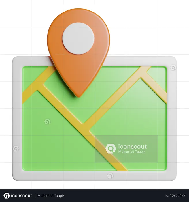 Emplacement sur la carte  3D Icon