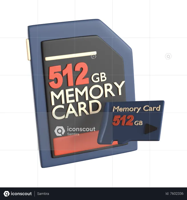 Carte mémoire  3D Icon