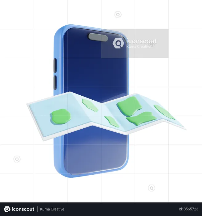 Carte mobile  3D Icon